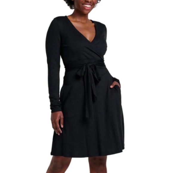Toad&Co 
Cue Wrap Long-Sleeve Dress Sz Medium - Picture 2 of 6